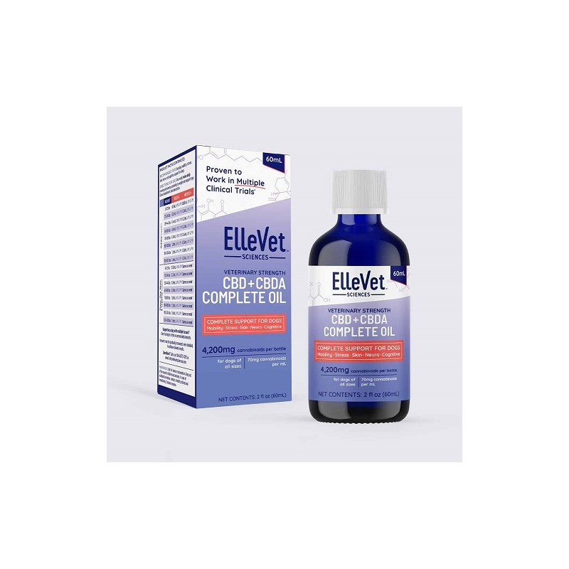 Ellevet CBD + CBDA Oil Dog 70mg/ml  4200mg/bottle 60ml