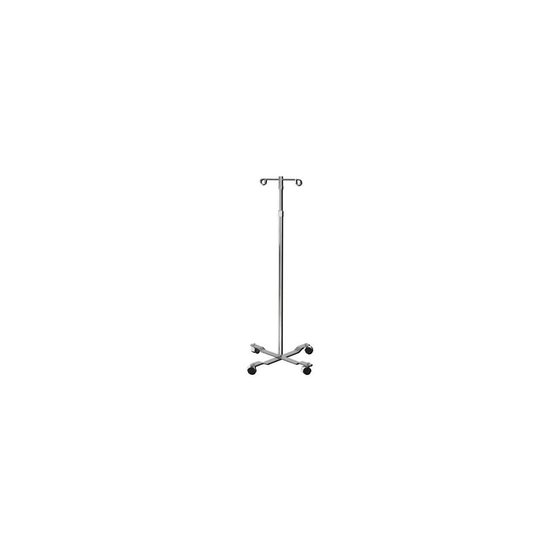 IV Stand 2 Hook with casters 4 Leg Adjustable Height