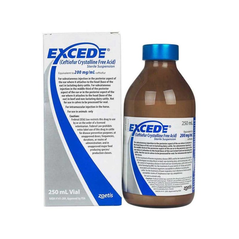 Excede Injection for Cattle/Equine 200 mg/ml 250 ml