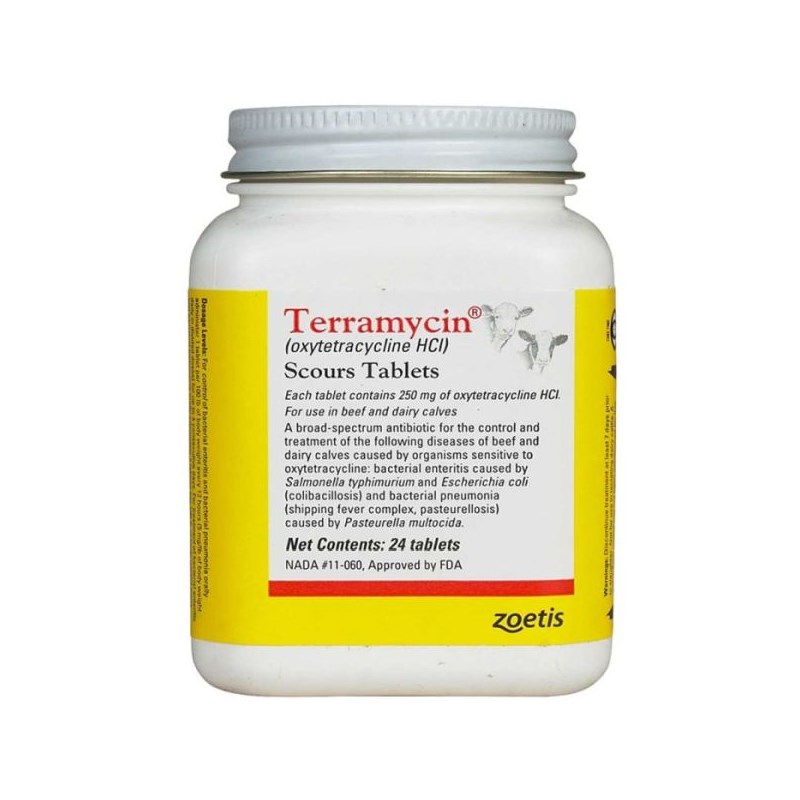 Terramycin Scour Tablets 250 mg 24 ct