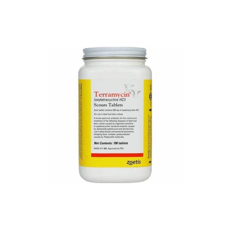 Terramycin Scour Tablets 250 mg 100 ct