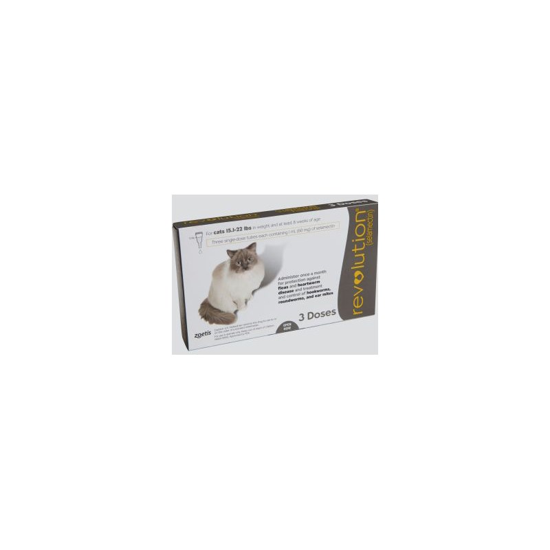 Revolution Topical Feline 15.1 - 22 lbs Taupe 5 x 3 ct