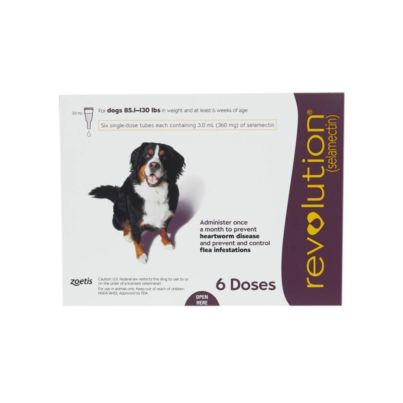 Revolution Topical Canine 85.1 - 130 lbs Plum 5 x 6 ct