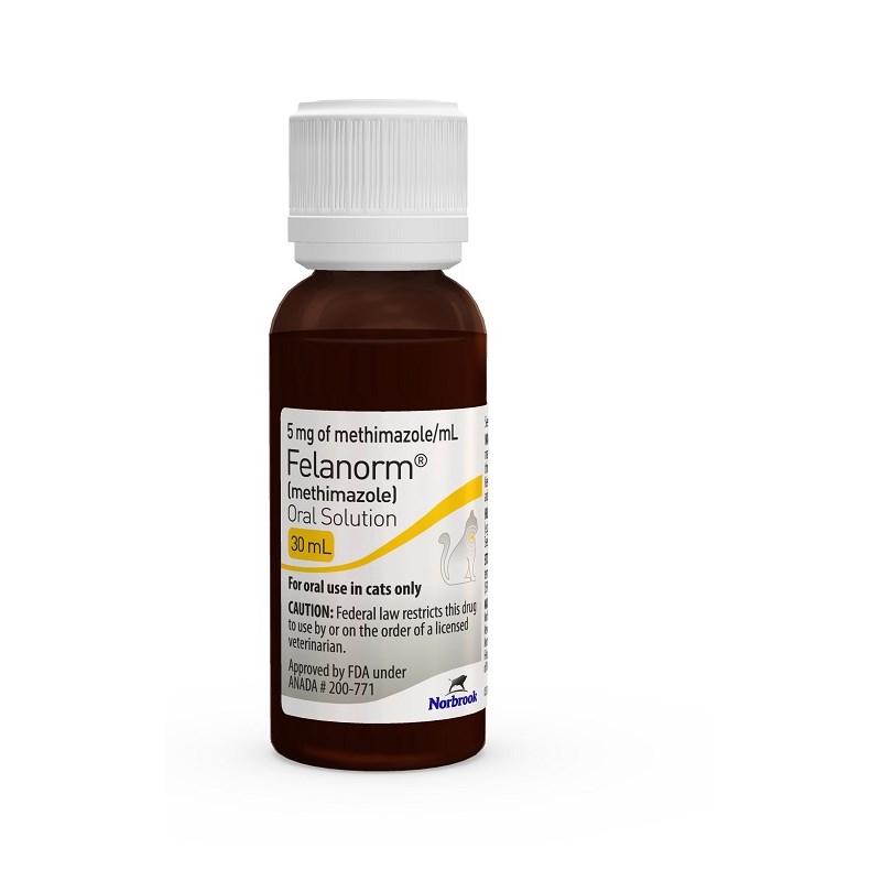 Felanorm Oral Solution for Cats (methimazole) 5mg/ml 30ml