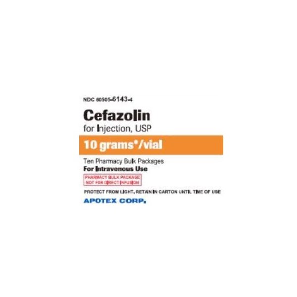 Cefazolin Injection 10gm 100ml 10pk FULL PACK ONLY