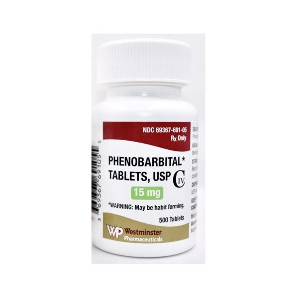 Phenobarbital Tabs 15mg 500ct   C4