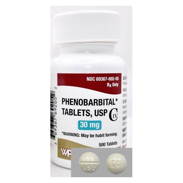 Phenobarbital Tabs 30mg  500ct   C4