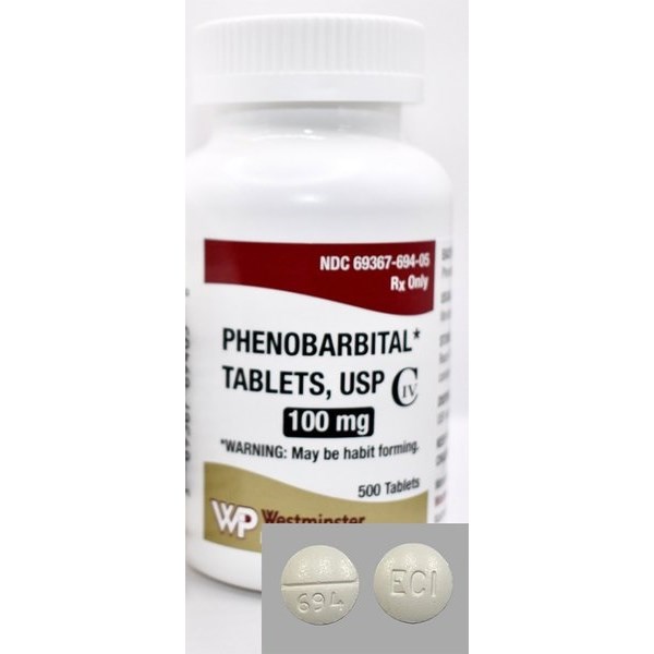 Phenobarbital Tabs 100mg 500ct  C4