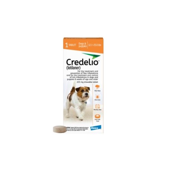 Credelio Chew Tabs 12.1-25lbs Orange 1 Dose 16/Box