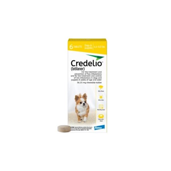 Credelio Chew Tabs 4.4-6lbs Yellow 6 Dose 10/Box