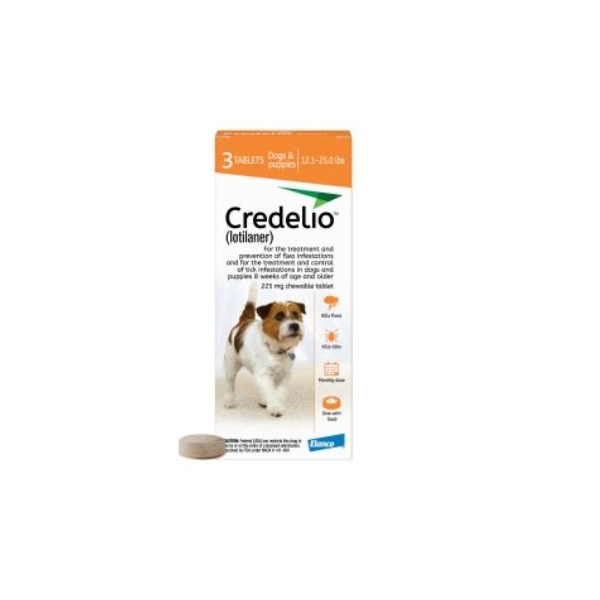 Credelio Chew Tabs 12.1-25lbs Orange 3 dose 16/bx