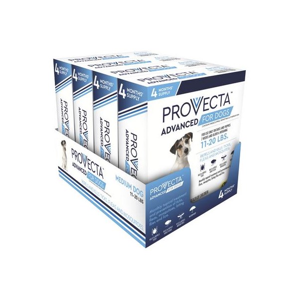 Provecta Advanced for Dogs Medium (11-20lbs) ( 4 dose 4 cards/bx)