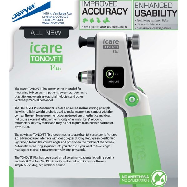 Tonovet Plus ICare Iop Device