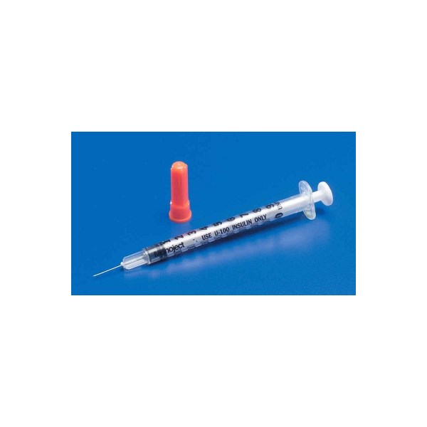 Syringe U-100 1cc 28g x 1/2&quot; Monoject 100/bx