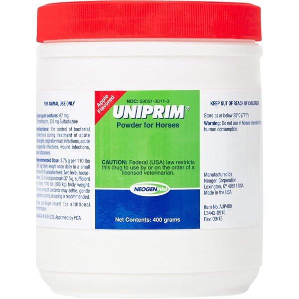 Uniprim Powder Apple 400gm Jar