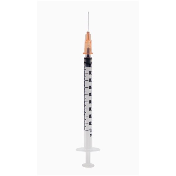 Sol-Vet Syringe 1cc with 25g x 5/8 Luer Slip 100/bx