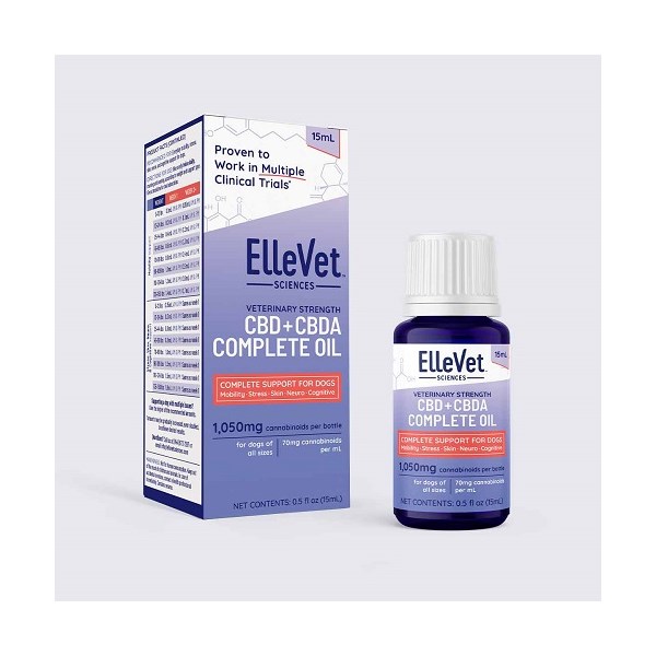 Ellevet CBD + CBDA Oil Dog 70mg/ml 1050mg/bottle 15ml