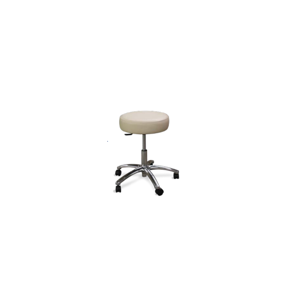 Stool No Back Rest Large Seat/Base  5 Leg Chrome Base