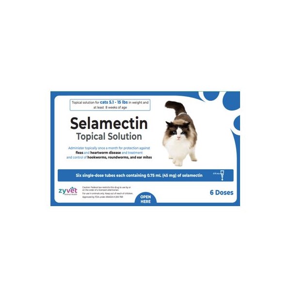 Selamectin Topical Solution Cat 5.1-15lb 6ds