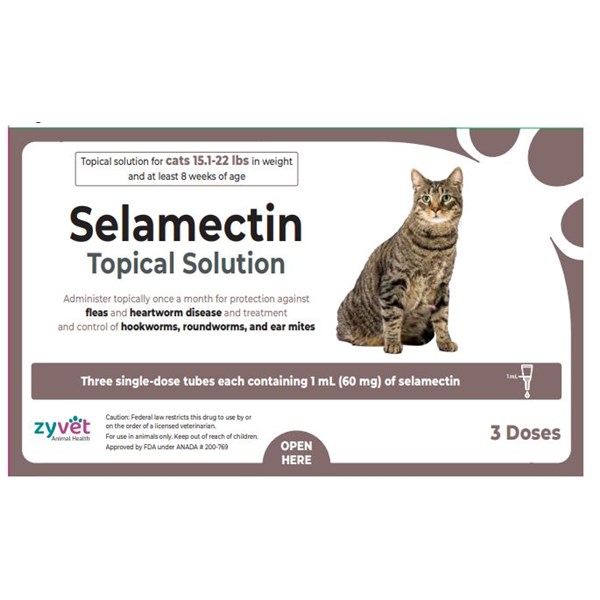 Selamectin Topical Solution Cat 15.1-22lb 3ds