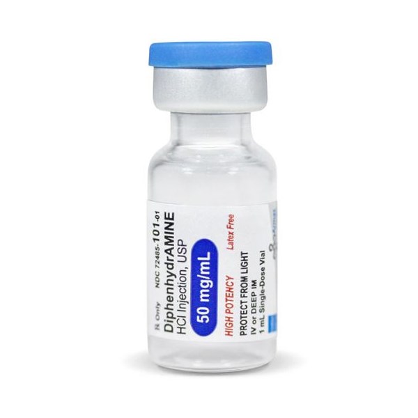 Diphenhydramine Injection 50mg/ml  1ml  5/bx