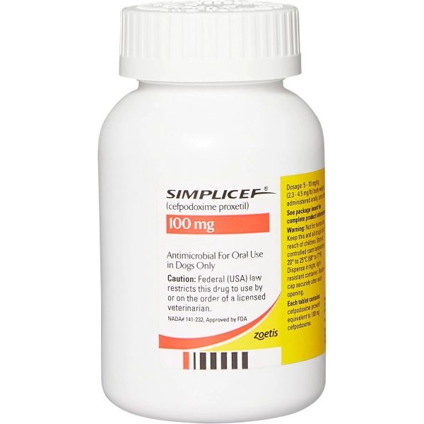 Simplicef Tablets 100 mg 250 ct