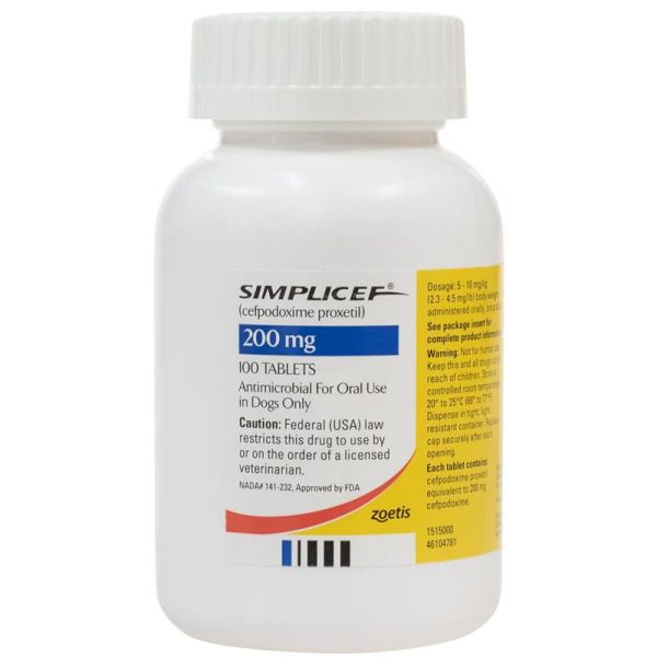 Simplicef Tablets 200 mg 100 ct