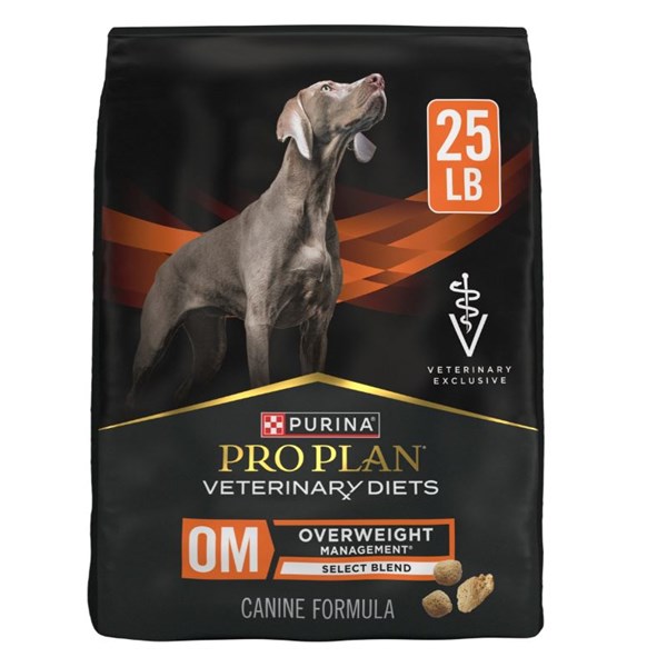 Purina Vet Diet Dog OM Overweight Management Select Blend 25Lb