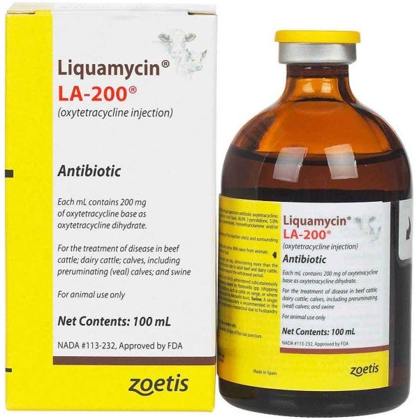 Liquamycin LA-200 Injection 200 mg/ml 100 ml