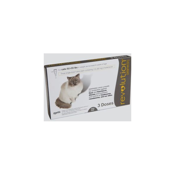 Revolution Topical Feline 15.1 - 22 lbs Taupe 5 x 3 ct