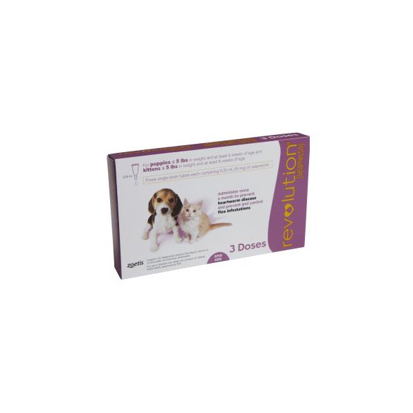 Revolution Topical Canine Feline 0 - 5 lbs Mauve 5 x 3 ct