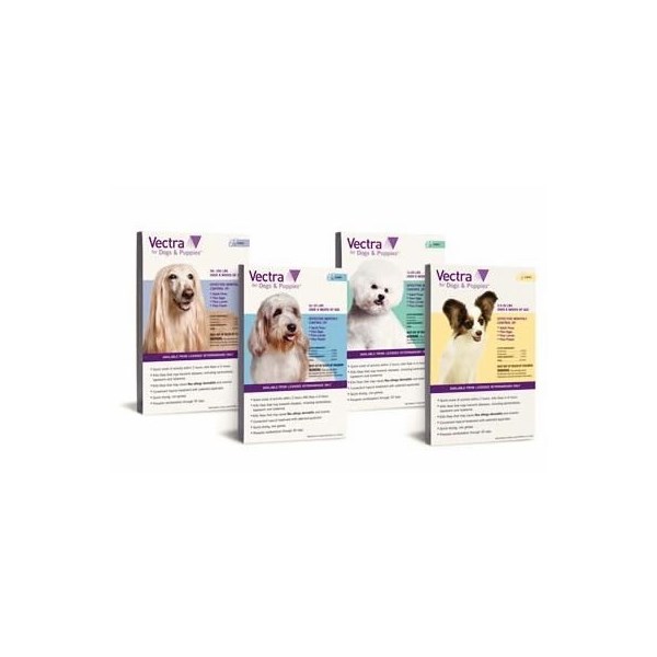 Vectra Dogs and Puppies Yellow 2.5-10lb 6Pk