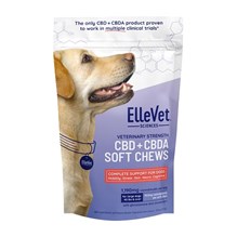 Ellevet CBD + CBDA Chews Large Dog Peanut Butter Flavor 62/bag (Dogs over 50lbs)