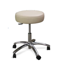 Stool No Back Rest Large Seat/Base  5 Leg Chrome Base