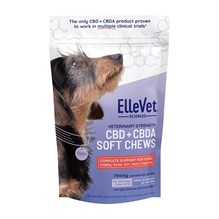 Ellevet CBD + CBDA Chews Small Dog Peanut Butter Flavor 62/bag (Dogs under 50lbs)