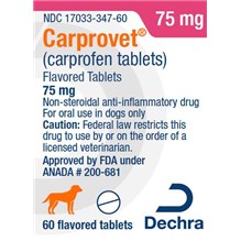 Carprovet Flavored Tabs 75mg 60ct Dechra Label