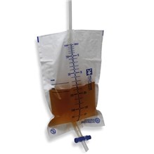 Urine / Fluid Collection Bag 1 Liter with extension & swivel