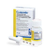 Clavamox Drops 50 mg - 12.5 mg/ml 15 ml bottle 12 ct box