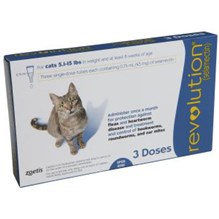 Revolution Topical Feline 5.1 - 15 lbs Blue 5 x 3 ct