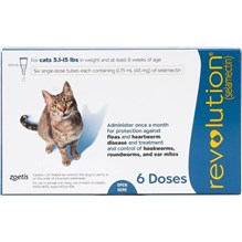 Revolution Topical Feline 5.1 - 15 lbs Blue 5 x 6 ct