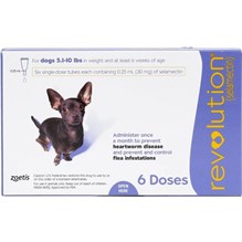 Revolution Topical Canine 5.1 - 10 lbs Purple 5 x 6 ct