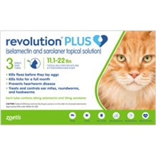 Revolution Plus Topical Feline 11.1 - 22 lbs Green 5 x 3 ct