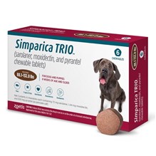 Simparica Trio Chew Canine 88.1 - 132 lbs Brown 10 x 6 ct