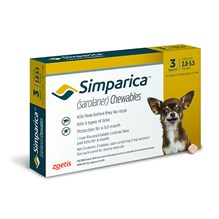 Simparica Tablets 5 mg Canine 2.8 - 5.5 lbs Yellow 10 x 3 ct