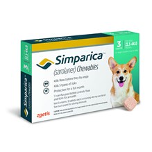 Simparica Tablets 40 mg Canine 22.1 - 44 lbs Teal 10 x 3 ct