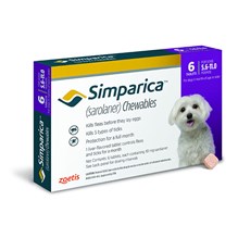 Simparica Tablets 10 mg Canine 5.6 - 11 lbs Purple 10 x 6 ct