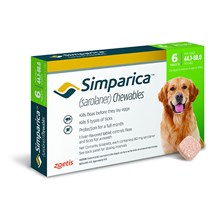 Simparica Tablets 80 mg Canine 44.1 - 88 lbs Green 10 x 6 ct